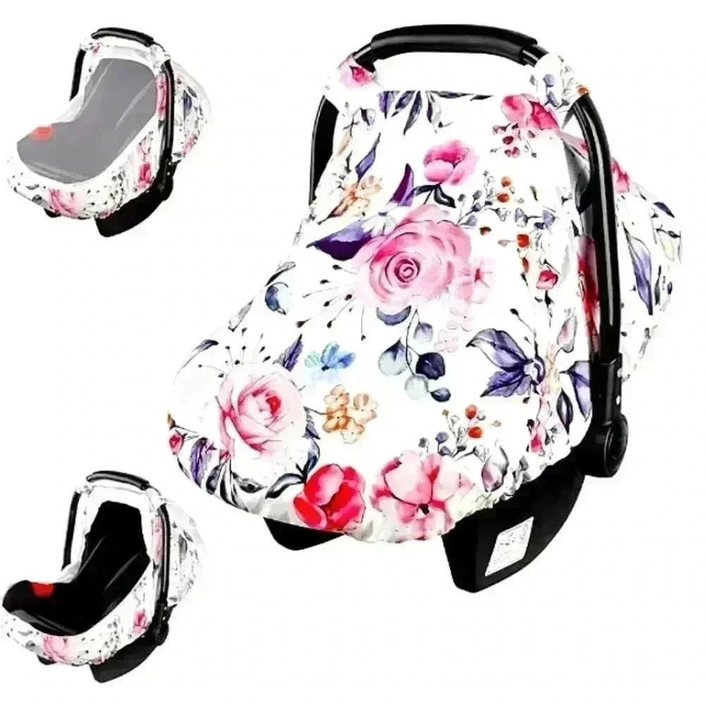 Baby car seat cover floral print - Picture 3 of 4